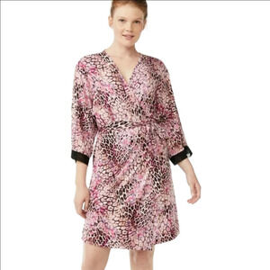 Joyspun Animal Print Belted Sleep/Bath Robe Size 2X-3X